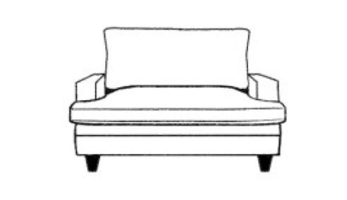 Everest Fabric Sofa Loveseat