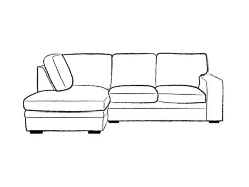 Abbey Fabric 2 x Chaise Sofa