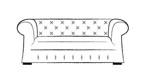 Ludlow Fabric Chesterfield Sofa 2 Seater