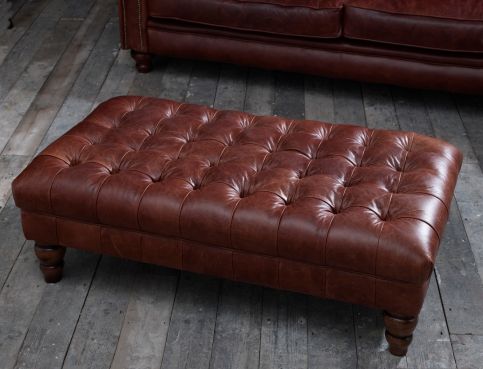 Crompton Leather Stool