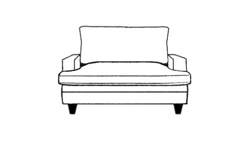 Everest Fabric Sofa Bed Loveseat