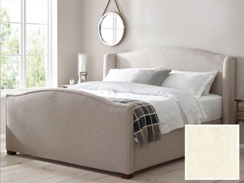 HARPER SINGLE BED - SENNA CREAM + SINGLE MATTRESS