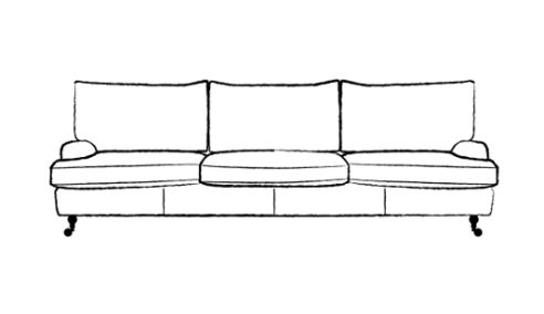 St George Fabric Sofa 4 Seater